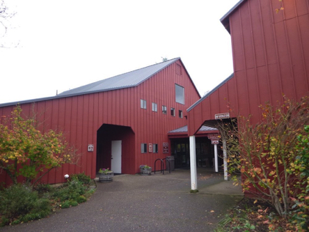 Visitor center &ndash; concrete walkway &ndash; restrooms &ndash; bike rack &ndash; garbage can