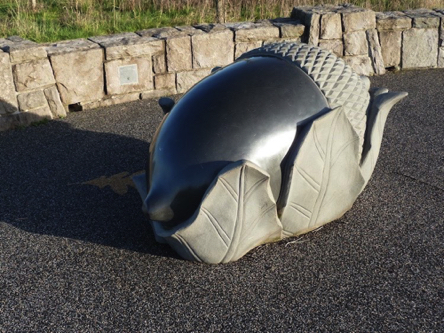 Large rubber acorn tactile display &ndash; surrounded by resilient rubber tiles
