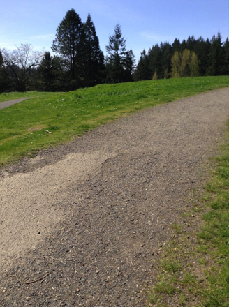 Loose gravel trail to the viewpoint Loose gravel trail to the viewpoint