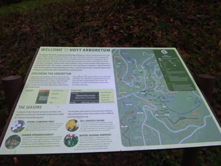 Informational sign and trail map Informational sign and trail map