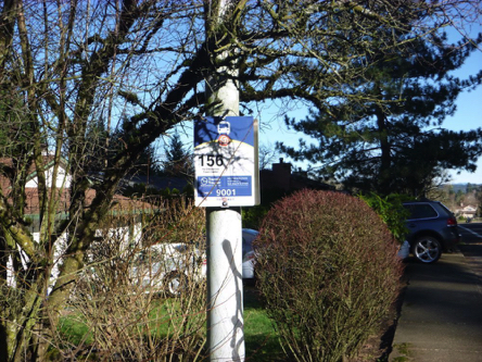 TriMet bus #156 stop, 500 feet east of the park, on same side of street TriMet bus #156 stop, 500 feet east of the park, on same side of street