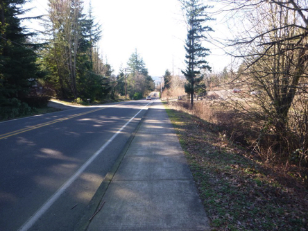 Steep grade of sidewalk between the bus stop and park Steep grade of sidewalk between the bus stop and park