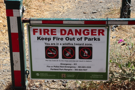 Fire Danger sign – wildfire hazard zone Fire Danger sign – wildfire hazard zone